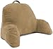 Deluxe Comfort Microsuede Reading and Bedrest Lounger-Back Support-Airy Squishy Soft Microbeads-Bed Reading & Bed Rest Pillows, One Size, Taupe J-12-Taup