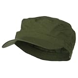 Big Size Fitted Cotton Ripstop Military Army Cap - Olive (For Big Head)