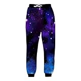 uideazone Mens 3D Printed Star Galaxy Sweatpants Sports Joggers Pants Hip Hop