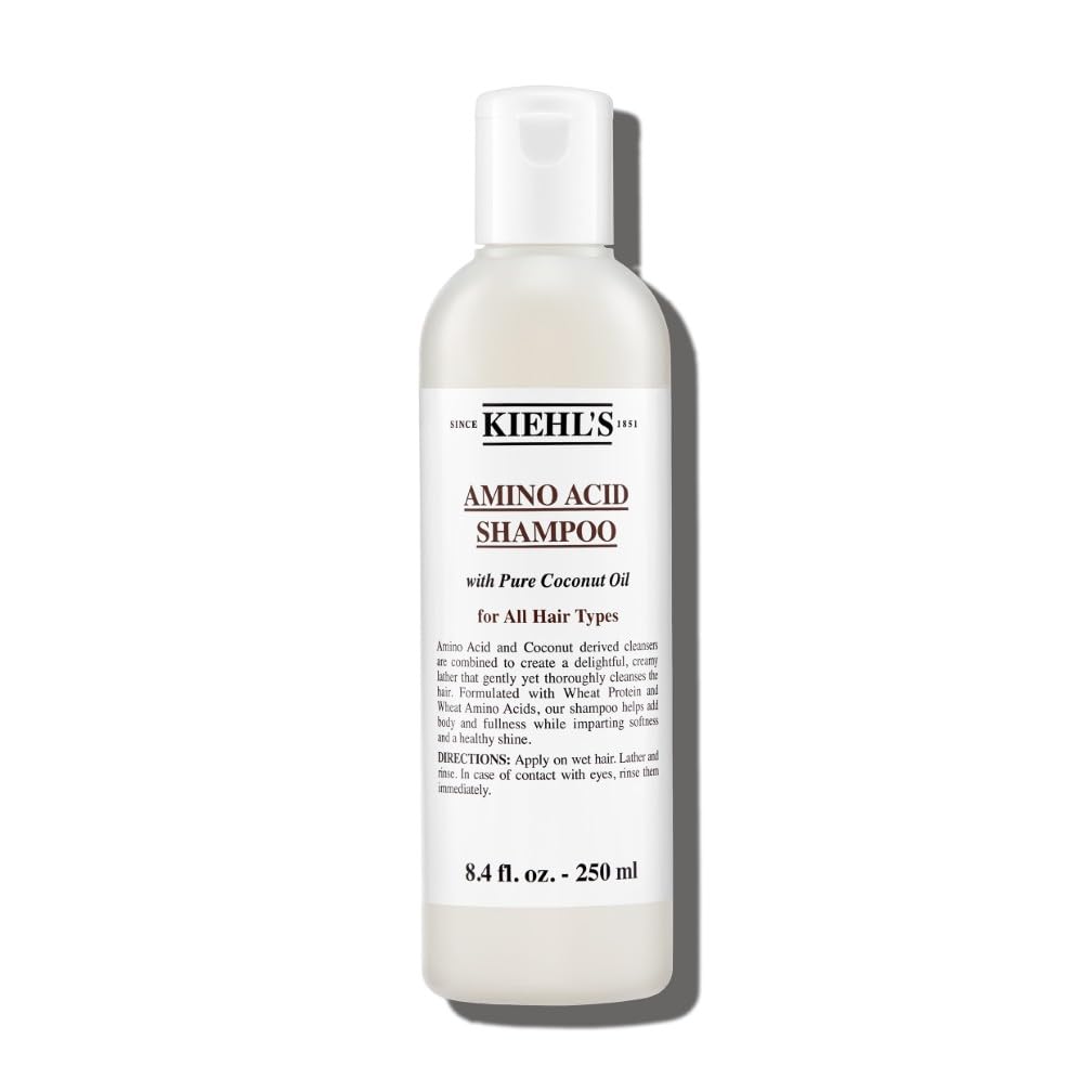 Kiehl's Amino Acid Shampoo, with Amino Acids and Coconut Oil to Clarify and Cleanse, Suitable for All Hair Types, 250Ml