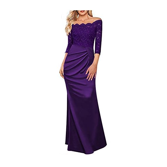 ZEFOTIM-Womens-Off-Shoulder-Formal-Long-Maxi-Evening-Party-Bridesmaid-DressLargePurple