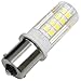 Kakanuo BA15S 1156 1141 Single Contact LED Auto Signal Lamp 4 Watt Cool White 6000K Non-dimmable 51x2835SMD AC/DC 10-18V (Pack of 2)
