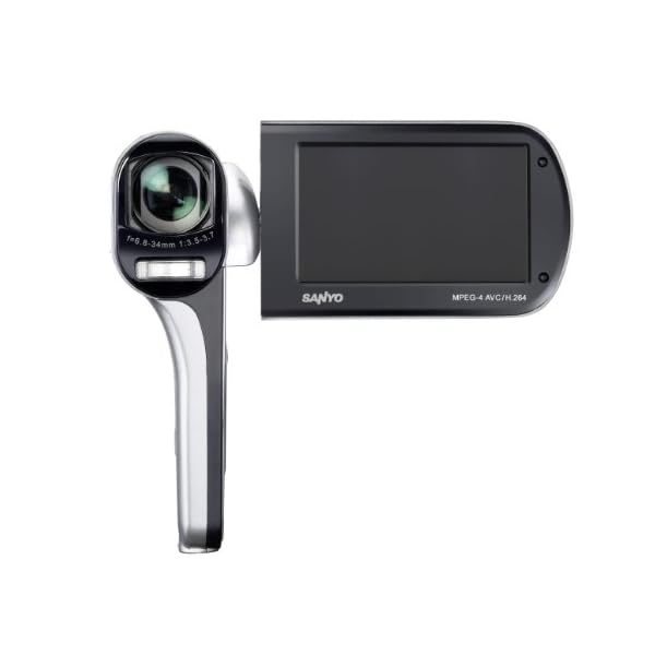 Sanyo Xacti VPC-CG20 Camcorder (SD Kartenslots, 5-Fach optischer Zoom, 6,9 cm Display, Mini HDMI) Silber – Bild 6