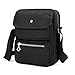 Crossbody Bag for Women, JOSEKO Multi-Pocketed Nylon Shoulder Bag Purse Travel Passport Bag Messenger Bag Black 7.87''(L) x 2.76''(W) x 10.24''(H)