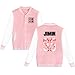 babyhealthy Women's Men's Varsity Baseball Jacket Casual Letterman Bomber Jacket Windbreaker Lightweight Jacket Coat
