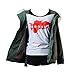 Futaba Cosplay Girl's Shirt Coat Cosplay Costume Full Set Green