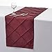 Remedios 12x108 Inch Pintuck Taffeta Table Runner Wedding Decoration Burgundy