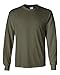 Gildan Men's Ultra Cotton Long Sleeve Crewneck T-Shirt, Military Green, XX-Large