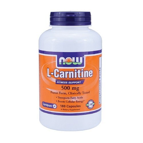NOW L-CARNITINE 500MG 180 Capsules image