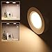 LED Under Cabinet Lighting Kit - 2Watt Warm White LED Puck Lights with UL-Listed Power Adapter for Closet, Kitchen Cabinet, Under Counter Lighting (Surface & Recessed Mount), 3Pcs