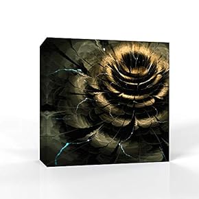 Canvas Wall Art Flowery Flowers Pictures Home Wall Decorations for Bedroom Living Room Paintings Canvas Prints Framed - 12x12 inches