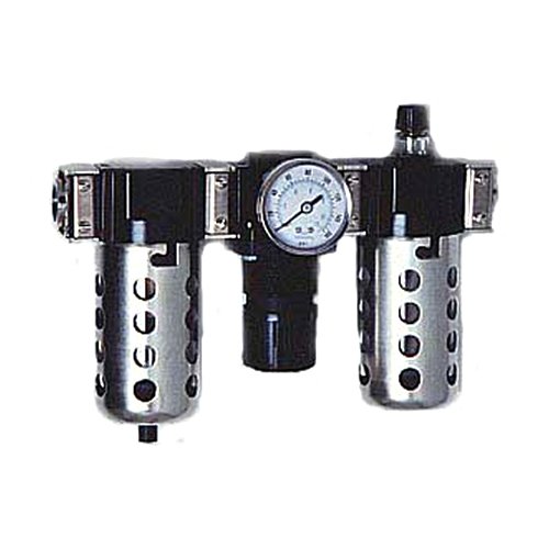 Arrow Pneumatics C33354W 1/2" Modular FRL with Gauge and Metal Bowls