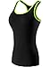 NELEUS Women's 3 Pack Compression Athletic Tank Top for Yoga Running,Blue,Green,Rose,EU M,US S