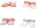 Nautica Baby-Girls Newborn Peaches 4 Pack Booties, Assorted, 0-6 Months