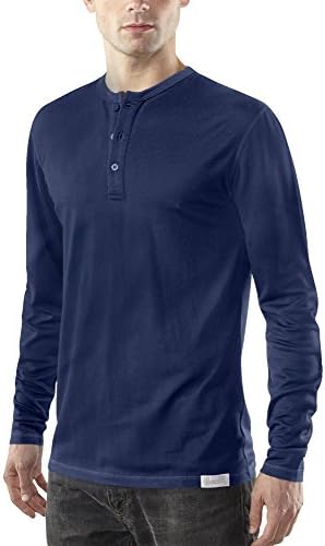 Woolly Clothing Men's Merino Wool Long Sleeve Henley - Everyday Weight - Wicking Breathable Anti-Odor