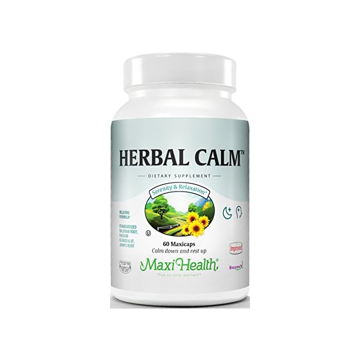 Buy Maxi Health Herbal Calm with Valerian Root and St Johns Wort
