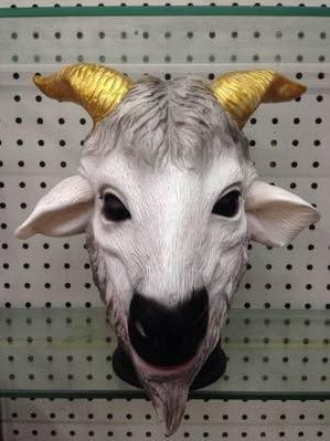 Halloween Festival Show Costume Cosplay Celebration Carnival Accessory Masquerade Animal Headgear Horse/goat Latex Unicorn Masks (style 4)