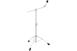 Starfavor Cymbal Stand, Adjustable Height 22"-49" High Boom and Straight Combo, Single Braced with Non-Slip Rubber Feet and M