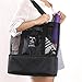 MEJOY Handheld Lunch Bag Insulated Cooler Picnic Bag Mesh Beach Tote Bag Food Drink Storage black