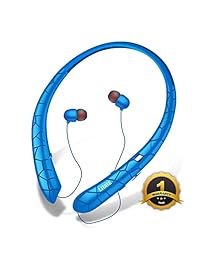 Auriculares inalámbricos Bluetooth LIUHE con correa para el cuello y cancelación de ruido, auriculares estéreo con micrófono (azul)