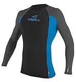 O'Neill Wetsuits Basic Skins Long Sleeve Crew, BK-BLUE - X-Large
