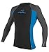 O'Neill Wetsuits Basic Skins Long Sleeve Crew, BK-BLUE - X-Large