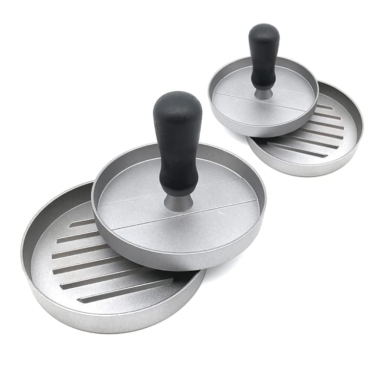 2 PCS Burger Presser Smasher Quarter Pounder Aluminum Burger Maker Press for BBQ Grill Y02HBY