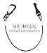 Mighty Paw Dog Seat Belt - Chew-Proof Metal Safety Restraint - Steel Braided Vehicle Tether - Rock Climbers Carabiner Included - Pet Car Leash Seat Belts - Dogs Car Safety Harness -Black, 60cm