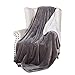 Sherpa Fleece Blanket Throw, Bed Blanket for Winter | Plush Microfiber Lightweight Travel Blanket Cozy Softest Warm Thick | Thermal Fuzzy Blanket for Teen Girls | Best Gift for Moms Grey 50x60