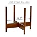 Fox & Fern Mid Century Plant Stand — 14.9 Inch Fixed Size Wooden Plant Stand for Indoor Planters (Not Included) - Extra Large Flower Pot Holder for Indoor Big Pots - Plug In Design - Acacia