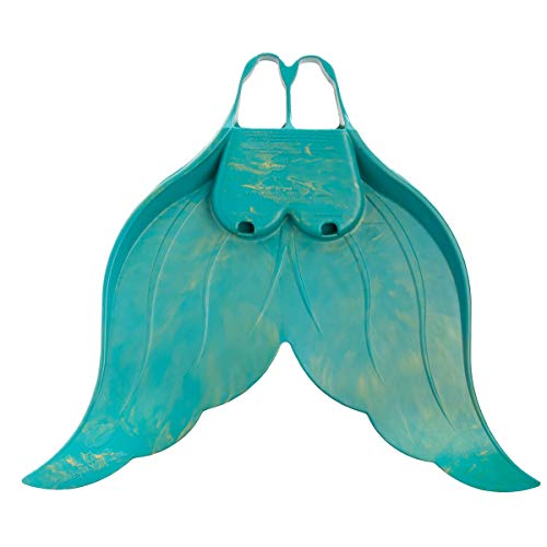 Mahina Mermaid Kids MerFin Classic Swim Mono-Fin Costume, Small, Aqua - Thumbnail 3