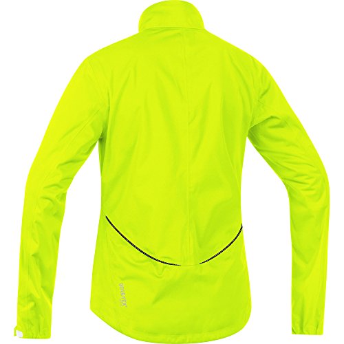 Gore Bike Wear Womenâ€™s Rain Cycling Jacket, Light, GORE-TEX Active, LADY Jacket, Size 42, Neon Yellow/White, JGLELM