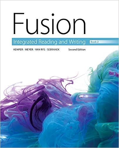 Fusion Integrated Reading And Writing Book 2 9781305103702 Kemper Dave Meyer Verne Van Rys John Sebranek Patrick Books