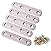 SamIdea 5-Pack 127x20x3mm SUS-304 Corner Brace Straight Support Shelf Brackets,4 Install Holes,with 20PCS Stainless Steel Screws