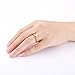 AmDxD Jewelry Gold Plated Women's Gold Engagement Rings Big Round CZ with 3 Rows Crystal Size 8
