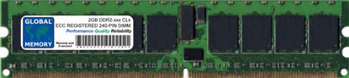 2GB DDR2 400/533/667/800MHz 240-PIN ECC REGISTERED DIMM (RDIMM) MEMORY RAM COMPATIBLE WITH SERVERS/WORKSTATIONS/MOTHERBOARDS (*NOT FOR PCs*) (2 RANK NON-CHIPKILL)