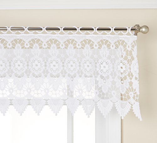 Lorraine Home Fashions 01106-V-00001 Medallion Tailored Window Curtain Valance, 48
