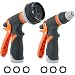 ROTTAY Garden Hose Nozzle Sprayer Hose Nozzle Set Anti Leak High Pressure Heavy Duty 9 Adjustable Watering Patterns for Watering Plant Washing Cars Pets Shower