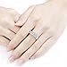 Newshe Wedding Rings for Women Engagement Ring Set 925 Sterling Silver 2.4Ct Round White AAAAA Cz Size 4-13