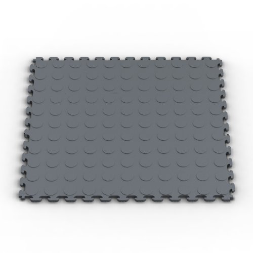 Norsk NSMPRC6DG Raised Coin Multi-Purpose PVC Flooring, Dove Gray, 6-Pack