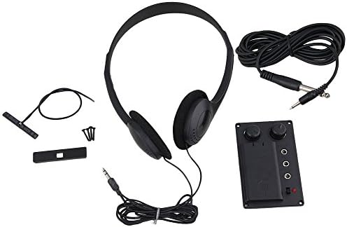 Yibuy Black Silent EQ Violin Pickup Adapter with Headphone for Charming Sound Violin