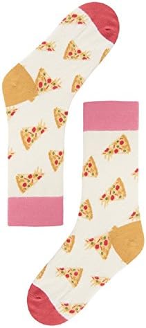 Womans/Girls Lovely Patterns Crew Socks(Pizza)