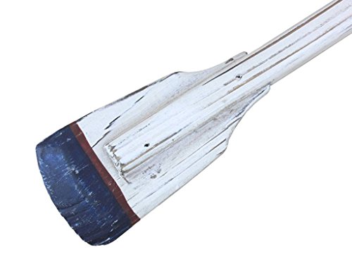 Handcrafted Nautical Decor Wooden Winthrop Decorative Squared Rowing Boat Oar with Hooks 12" - Decorative - Thumbnail 3