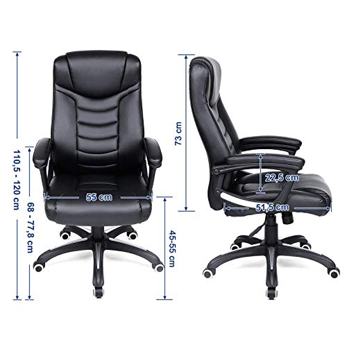 SONGMICS-Sedia-da-UfficioStabileResistente-Durevole-Altezza-Regolabile-Ergonomica-Nero-OBG21B