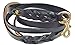 Soft Touch Collars Leather Braided Dog Leash, Black 4ft