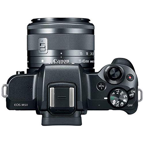 Canon EOS M50 Mirrorless Digital Camera with 15-45mm is STM Lens Black #2680C011