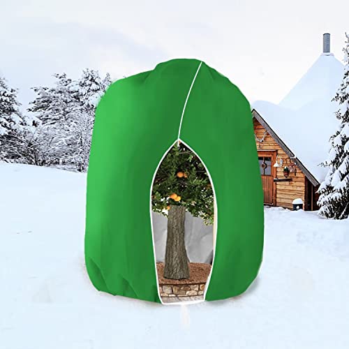 WEALSFUN Winterschutz für Pflanzen,Winterschutz Kübelpflanzensack Schutzhülle für Pflanzen als Baum Palmen Balkonpflanzen haube Zelt Atmungsaktiv - Re