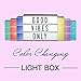 Cinema Light Box, ROTEK A4 Size 7 Colors Remote-Controlled LED Rechargeble Light Box with 189 Letters,Built-in Battery DIY Light Box for Wedding, Halloween, Chrismas,Dorm Room Decorations