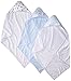 Spasilk Soft Terry Hooded Towel Set, Blue Baby, 3-Count