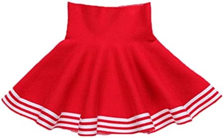 Seasalala Baby Girls Skirts Casual Knit Striped Skirt for Girl Tutu Pettiskirt D7300Red 3T
